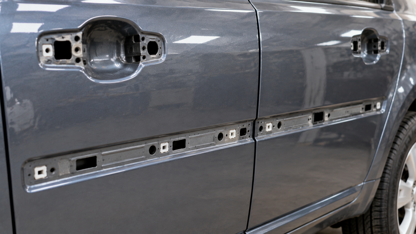 Reassembling door trim panels after completing paint correction