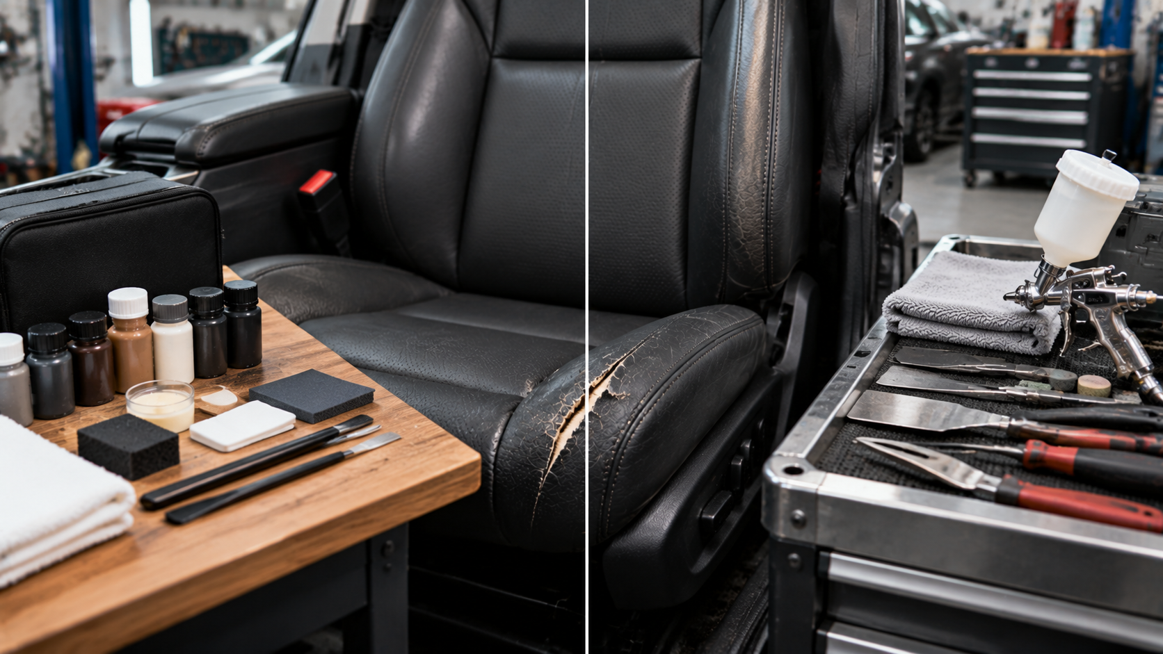 Comparing DIY and professional leather car seat repair methods