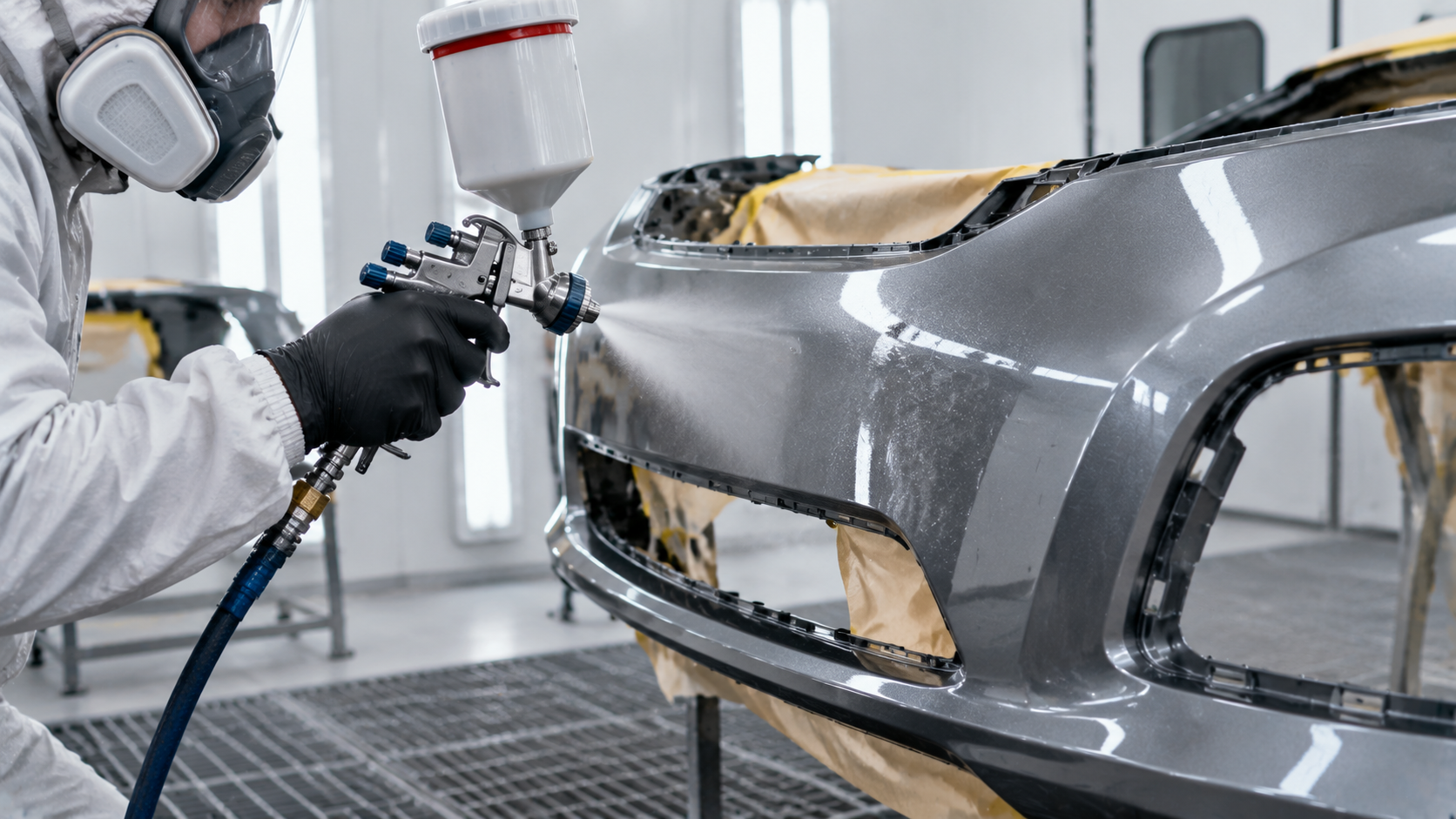 Body shop paint labor factors in bumper repair cost