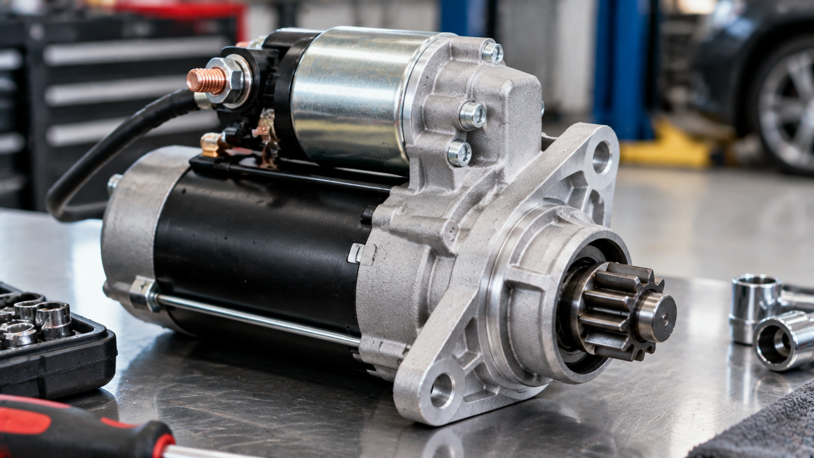 How to repair car starter motor assembly and solenoid terminals