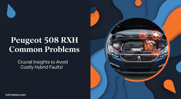 Peugeot 508 RXH hybrid inspection in garage
