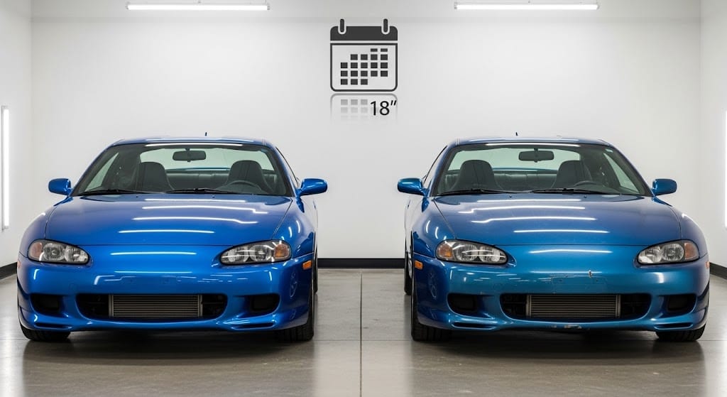 Comparison of wrapped car vs painted car over years