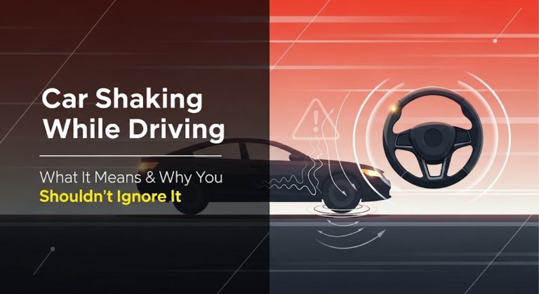 Driver’s steering wheel shaking while on road