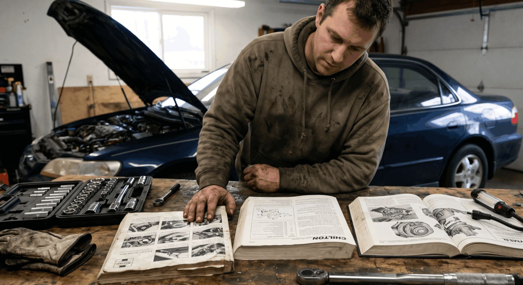 comparing popular diy car repair manuals