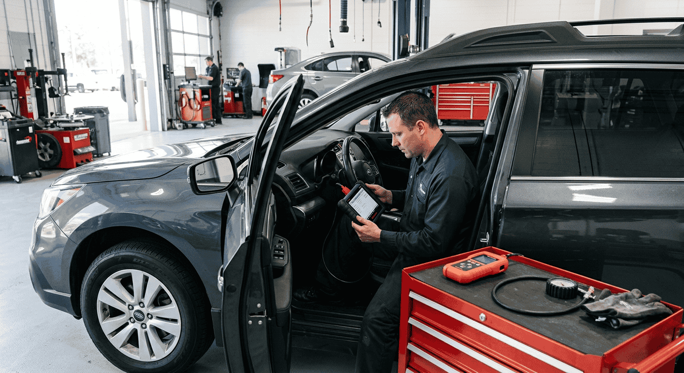 technician writing tpms sensor ids via obd