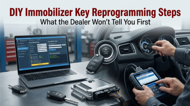 DIY immobilizer key programming using ECU and diagnostic tool