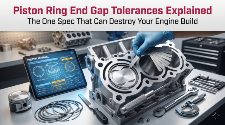 engine builder measuring piston ring end gap