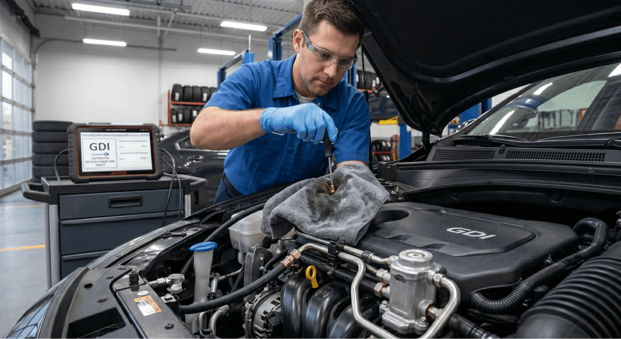releasing fuel pressure at rail valve