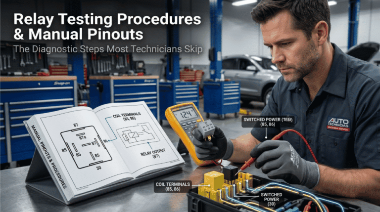 automotive relay testing using multimeter and pinout diagram