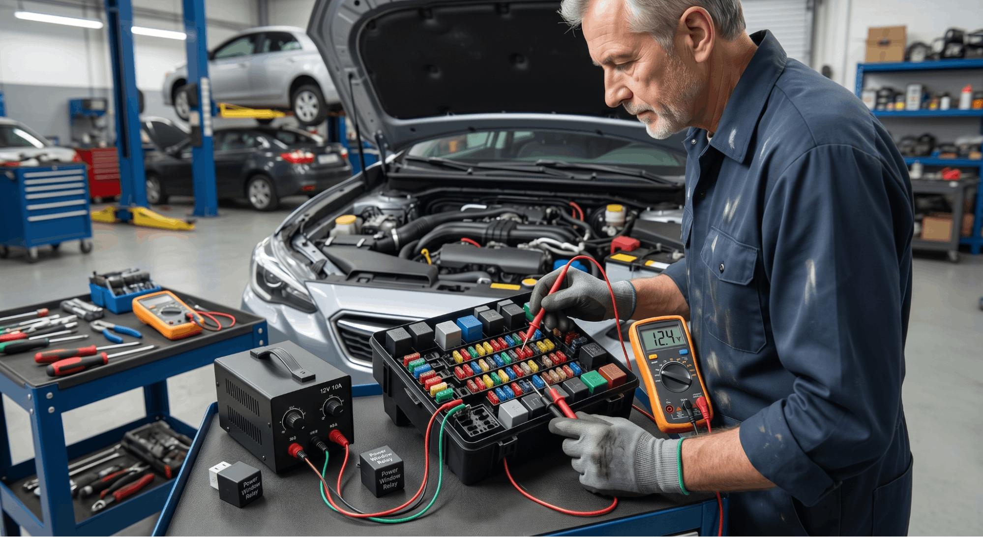 testing car power window fuse and relay