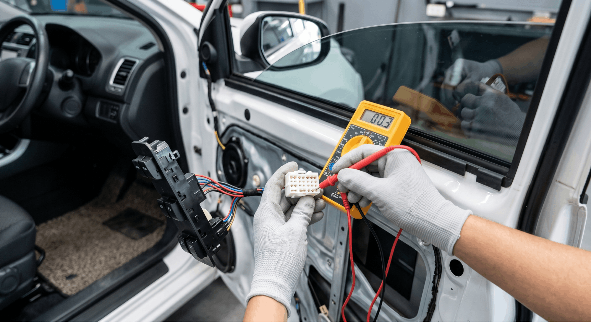 testing power window switch connector pins