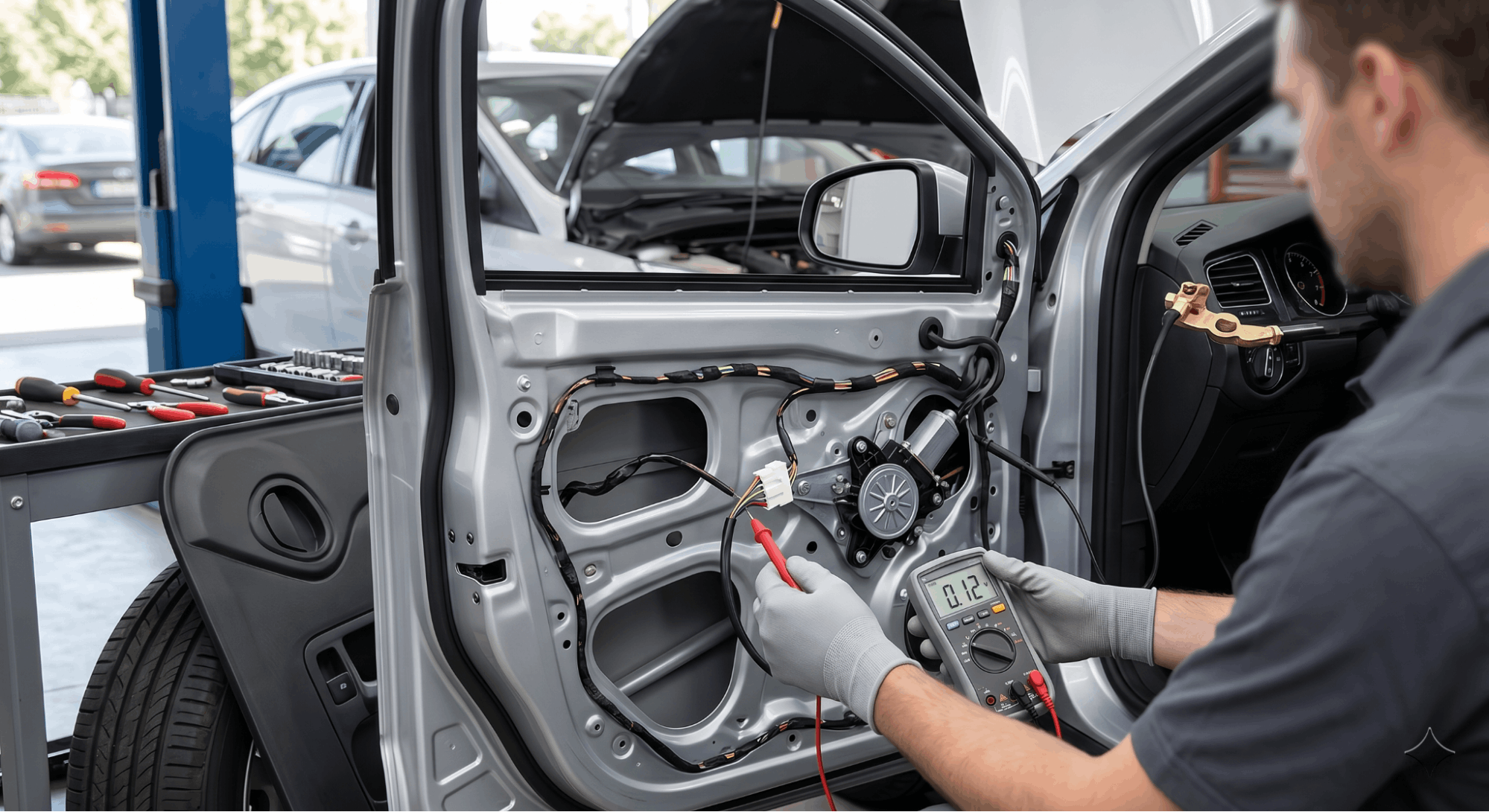 testing power window motor ground voltage