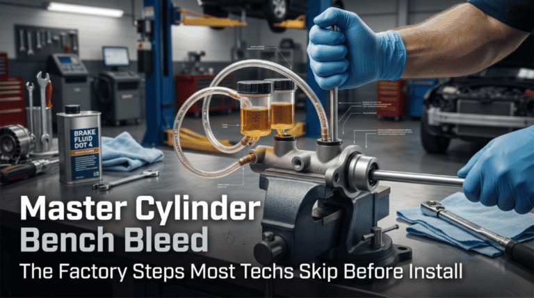 bench bleeding brake master cylinder with hoses