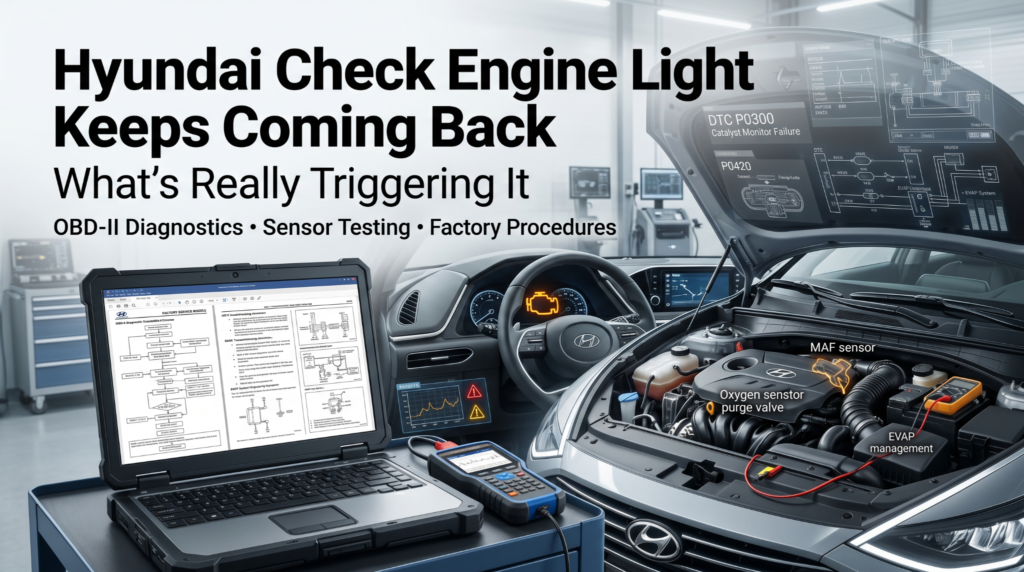 Hyundai Hyundai Check Engine Light Keeps Coming Back: 6 Real Causes