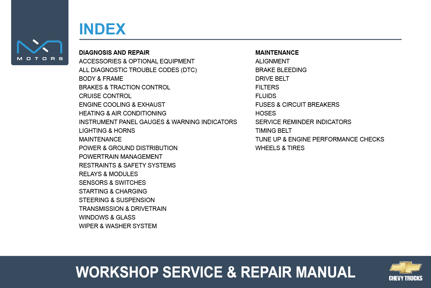 1982 Chevy K 30 1 Ton  4WD Workshop Service & Repair Manual