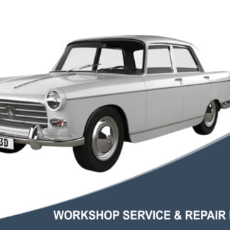 1966 Peugeot 404 Berline Grand Turisme Injection - Workshop Service & Repair Manual