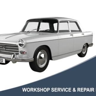 1960 Peugeot 404 Berline Grand Turisme - Workshop Service & Repair Manual