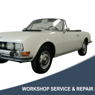 1970 Peugeot 504 Cabriolet - Workshop Service & Repair Manual