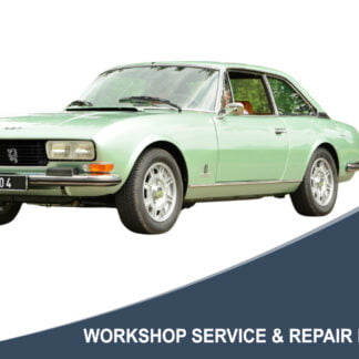 1980 Peugeot 504 Coupe V6 - Workshop Service & Repair Manual