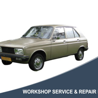 1978 Peugeot 104 SL - Workshop Service & Repair Manual
