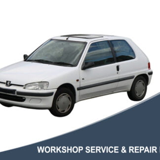 1998 Peugeot 106 1.5 D Style (oxi-cat) - Workshop Service & Repair Manual