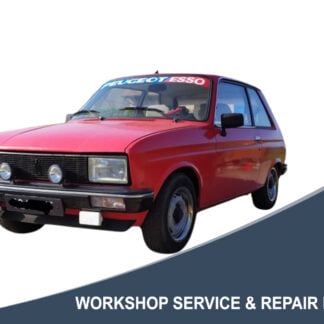 1982 Peugeot 104 Style Z - Workshop Service & Repair Manual