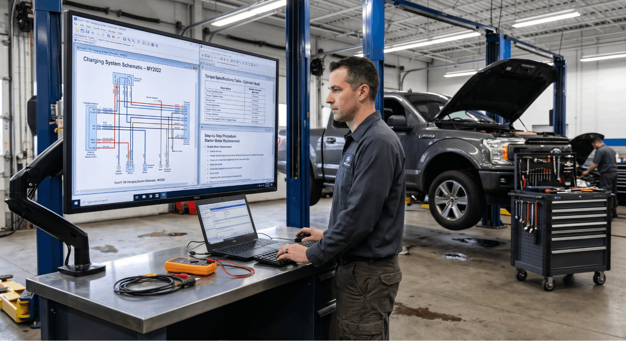 technician view Ford service manual digitally