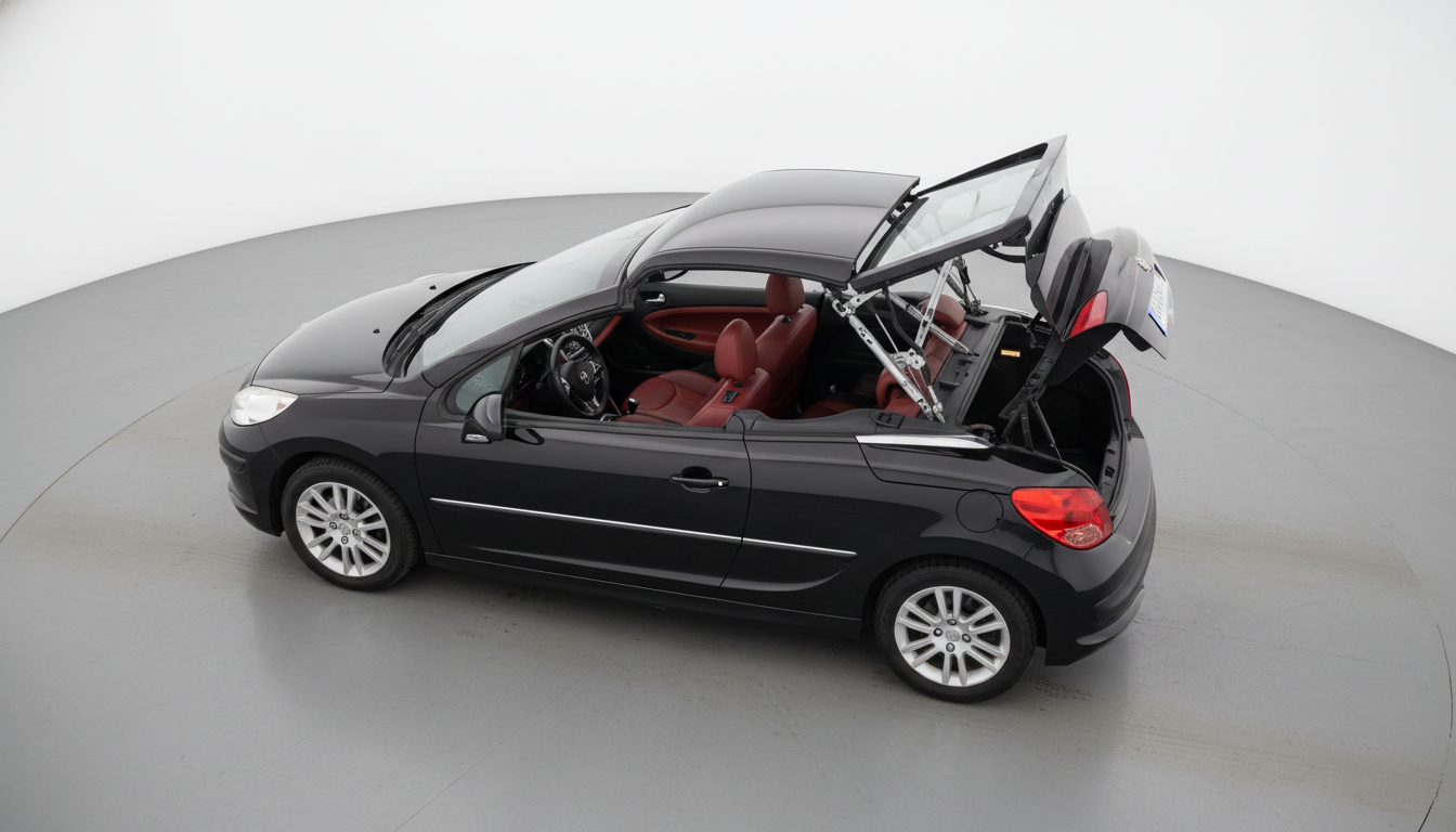 Peugeot 207 CC folding hardtop mechanism.