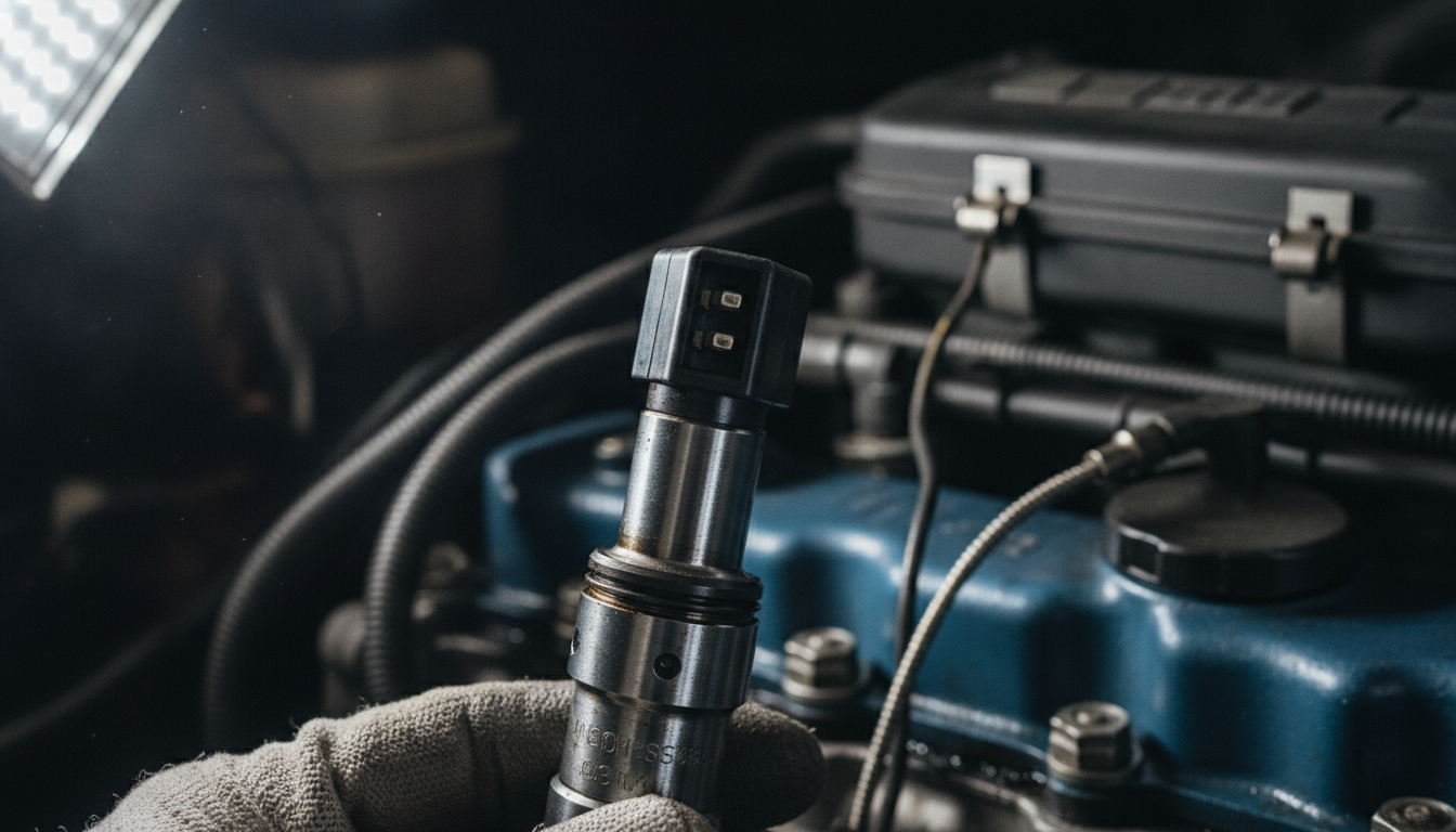 Detailed view of a Peugeot Boxer 2.8 HDi diesel injector for troubleshooting common engine problems.