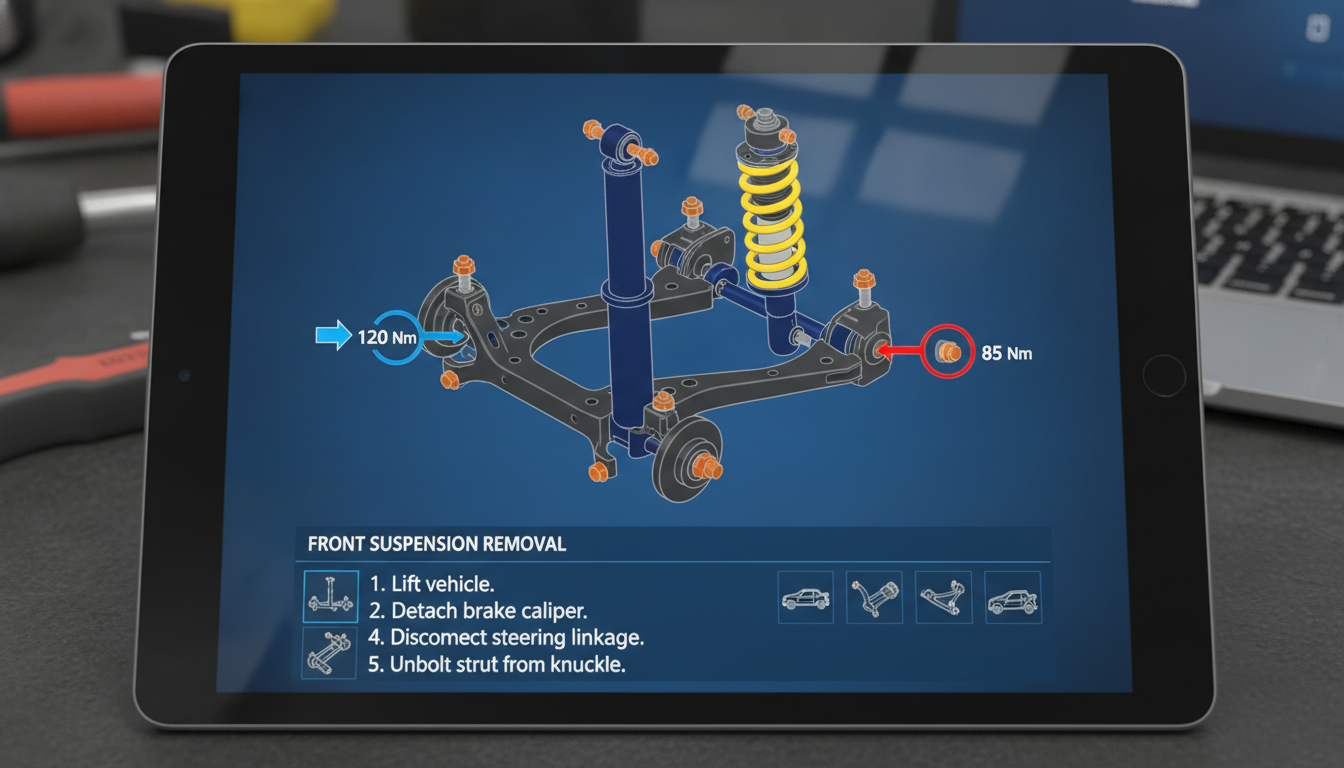 Ford EcoSport suspension torque schematic manual diagram