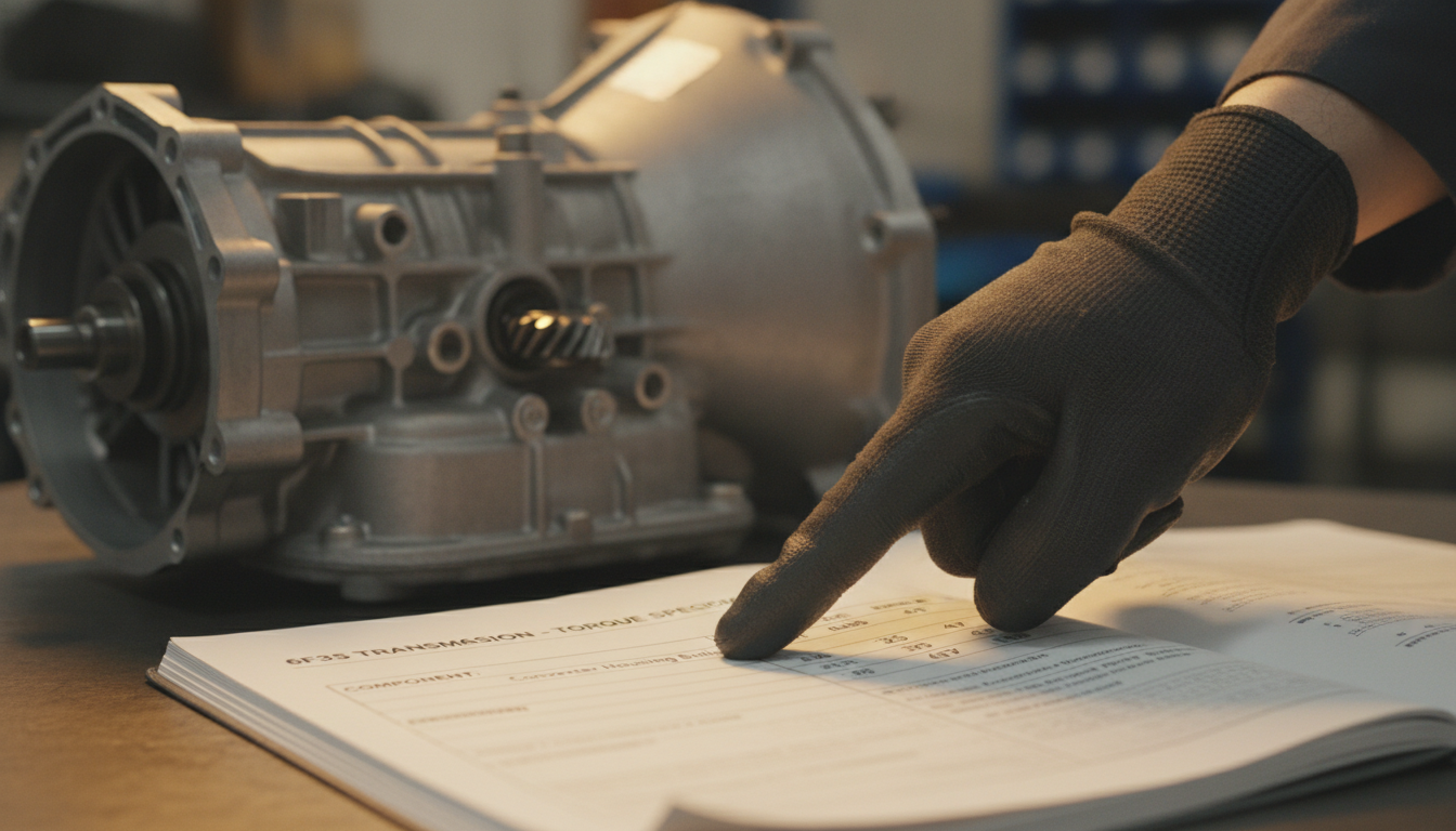 Ford Escape 6F35 transmission service torque specs