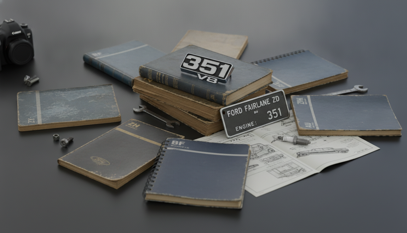 Ford Fairlane manuals for ZA ZD NC BF models.