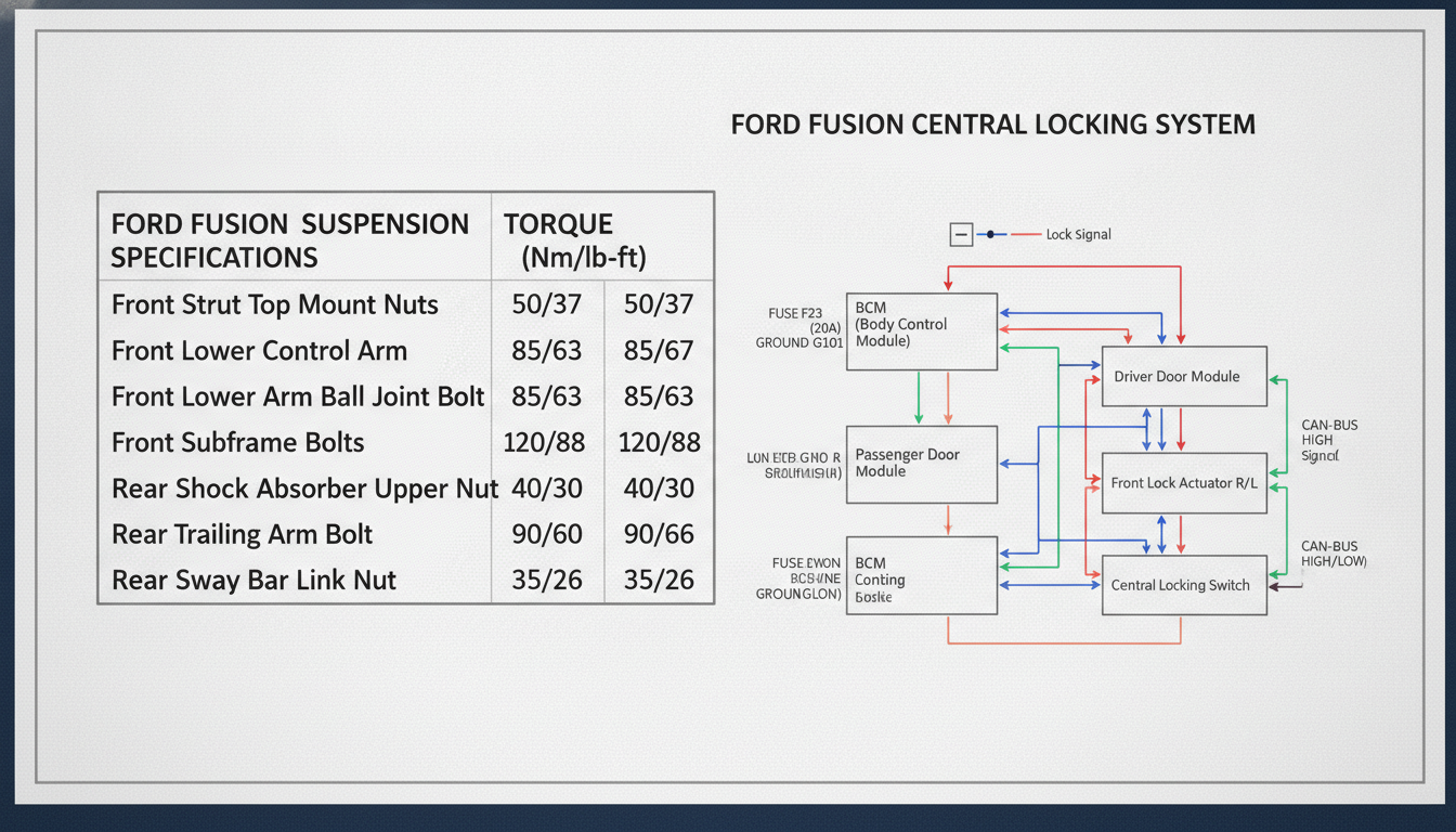 Ford Fusion service manual torque wiring diagrams