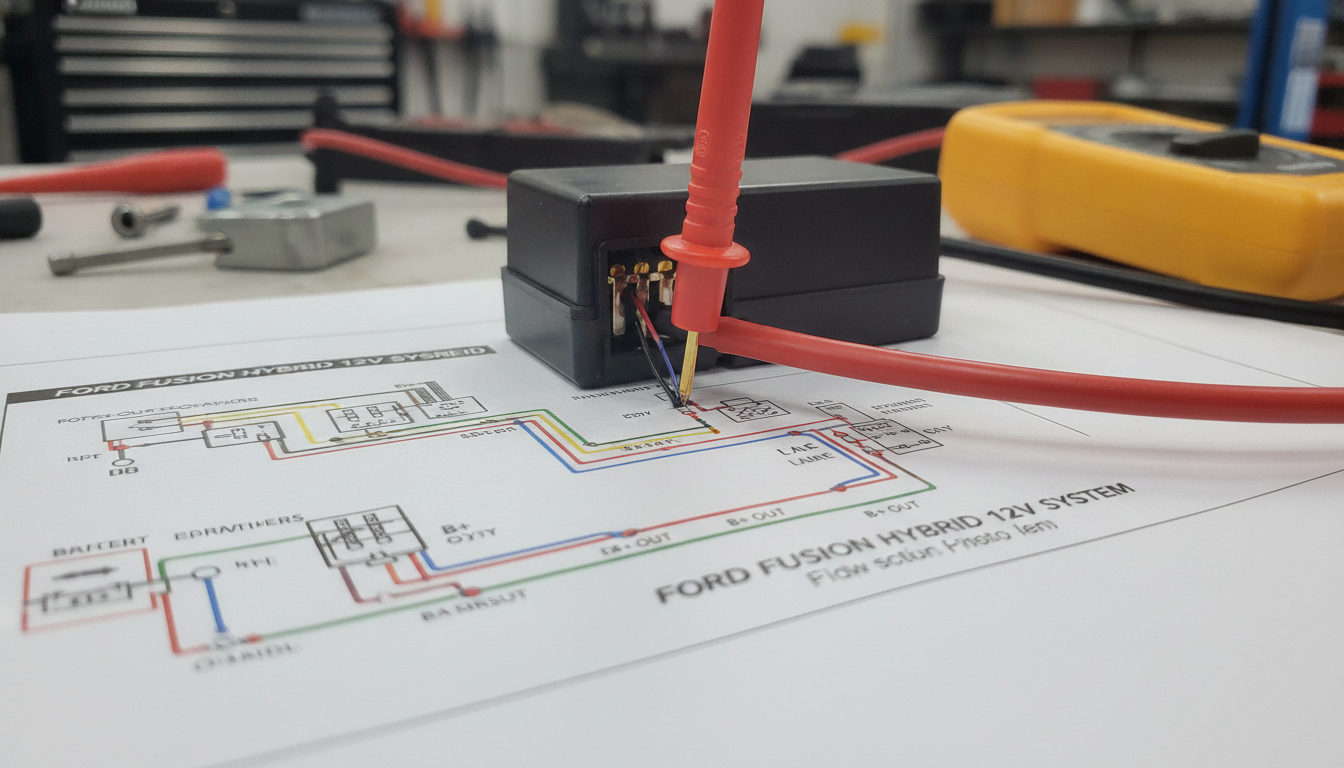 Ford Fusion Hybrid wiring multimeter diagnostics