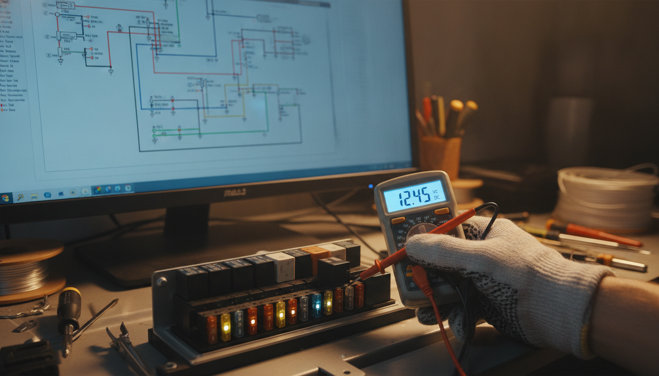 Ford Granada electrical fault diagnosis with multimeter