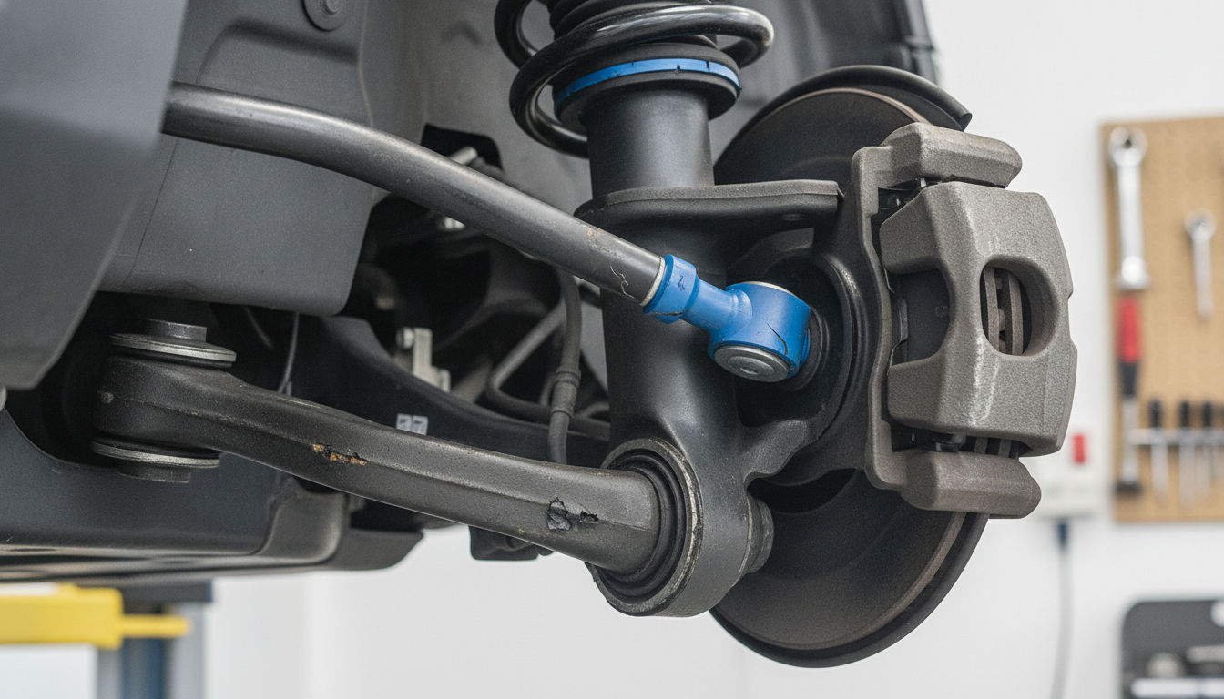Ford KA front suspension components for repair checks.