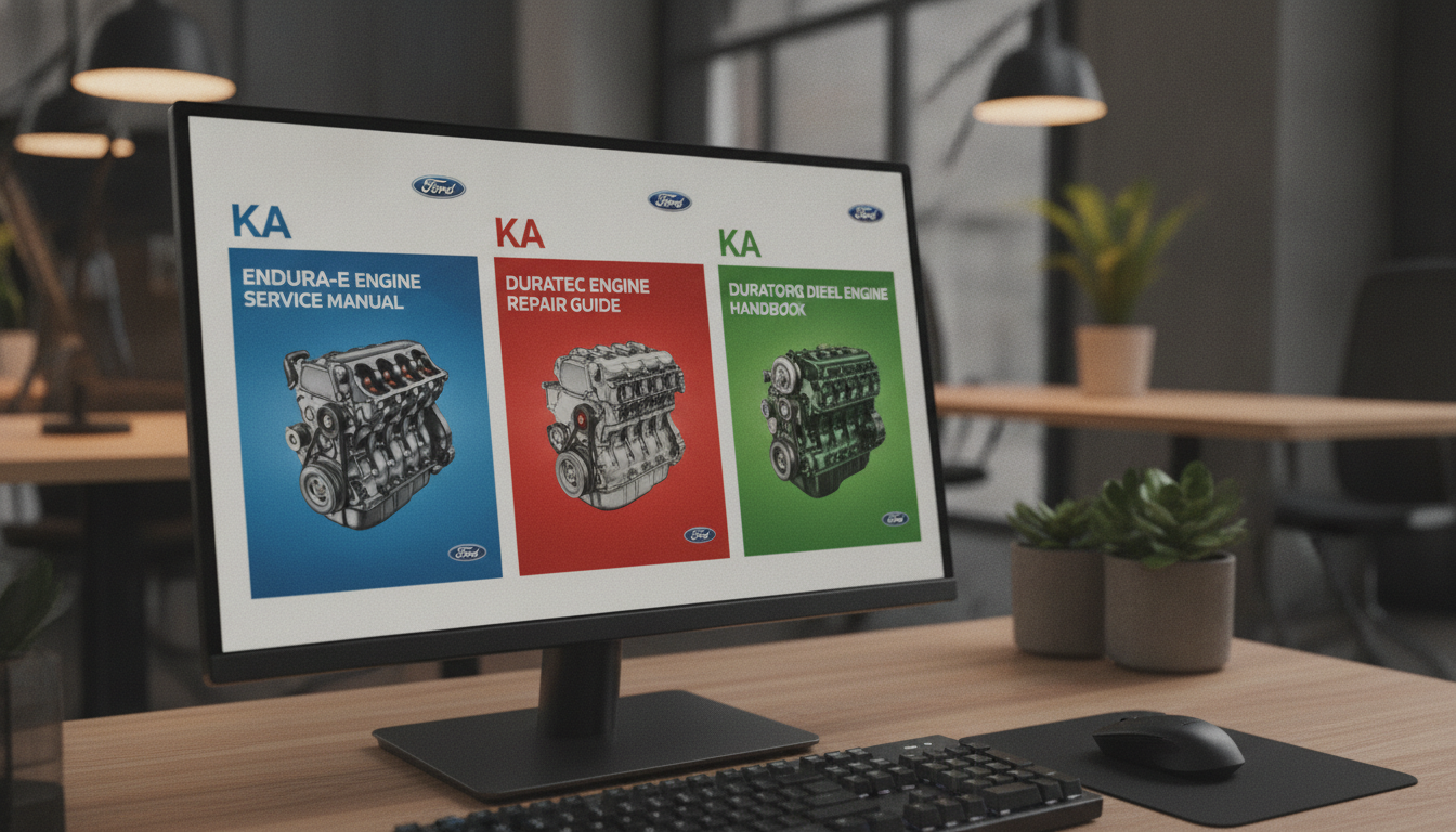 Ford KA manuals grouped by engine and model year.