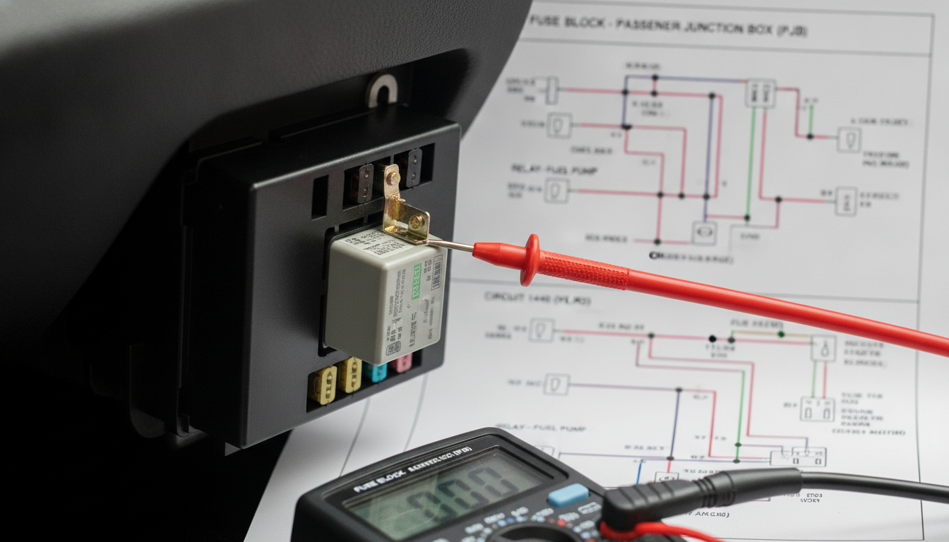 Ford Maverick wiring diagnosis with multimeter