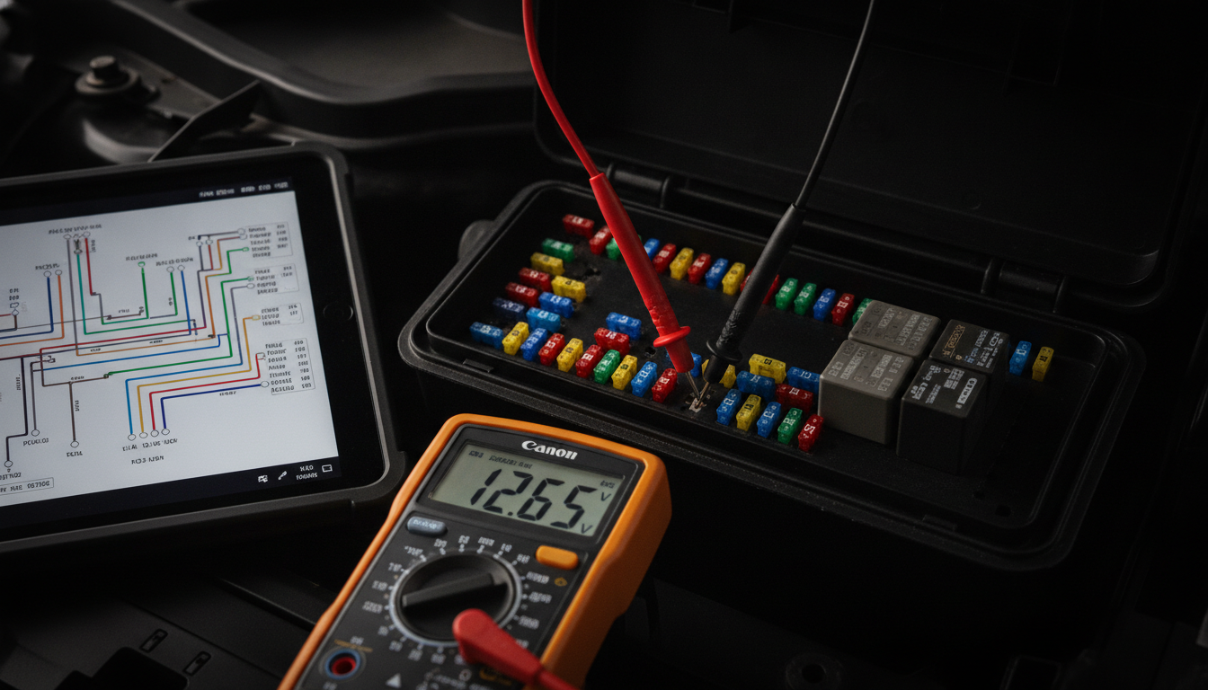 Troubleshooting Mustang electrical wiring systems.