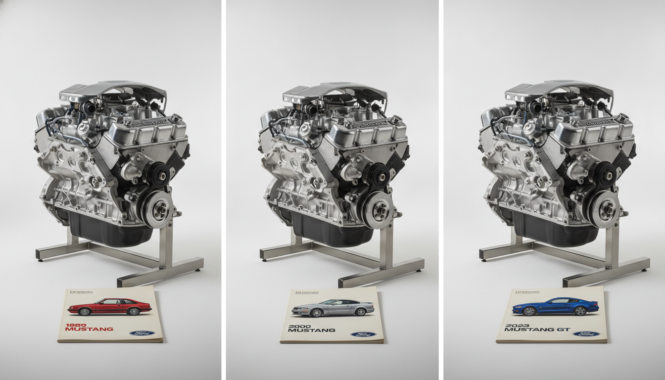 Different Mustang engine manuals and types.