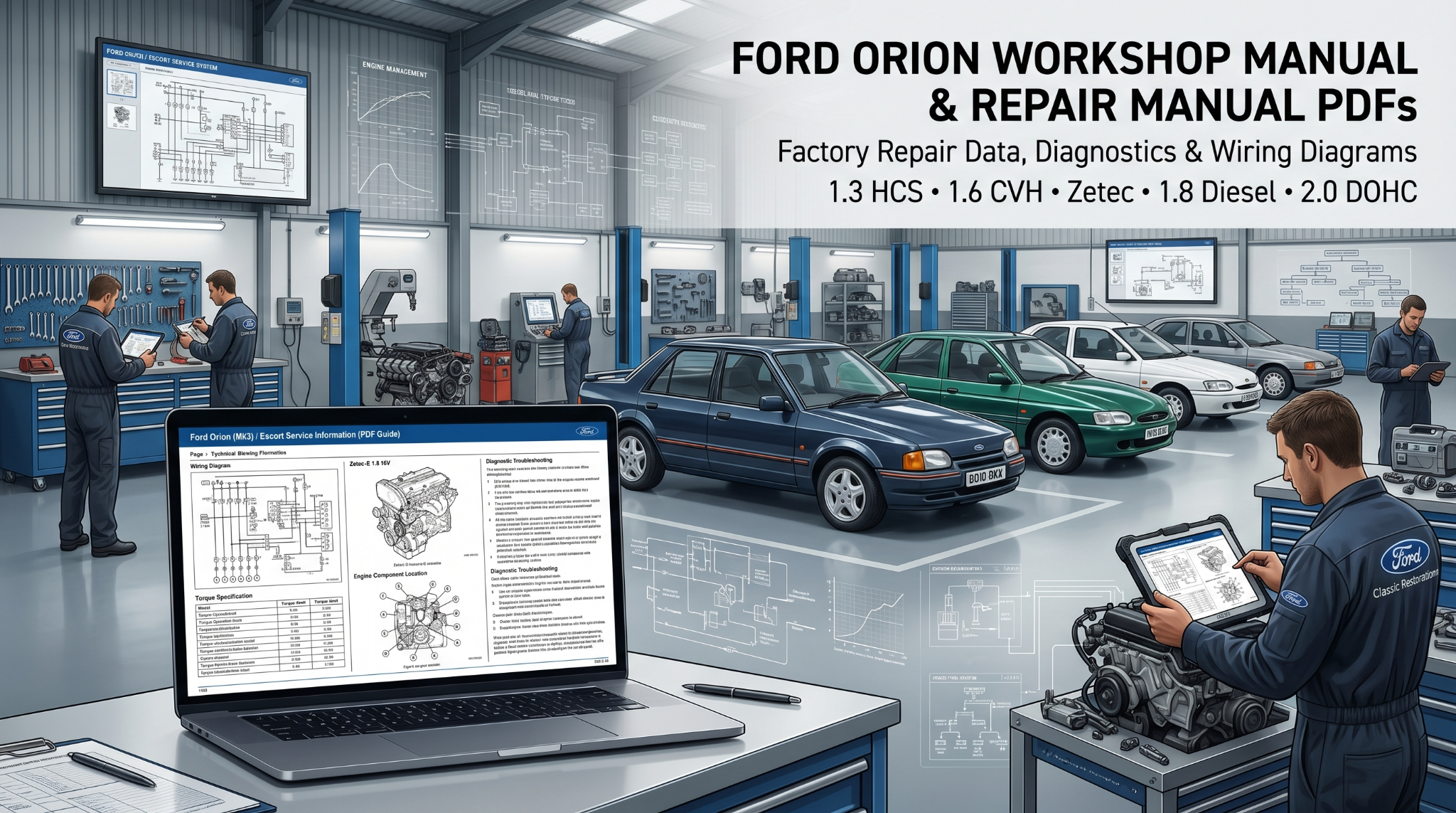 Ford Orion repair manual digital display