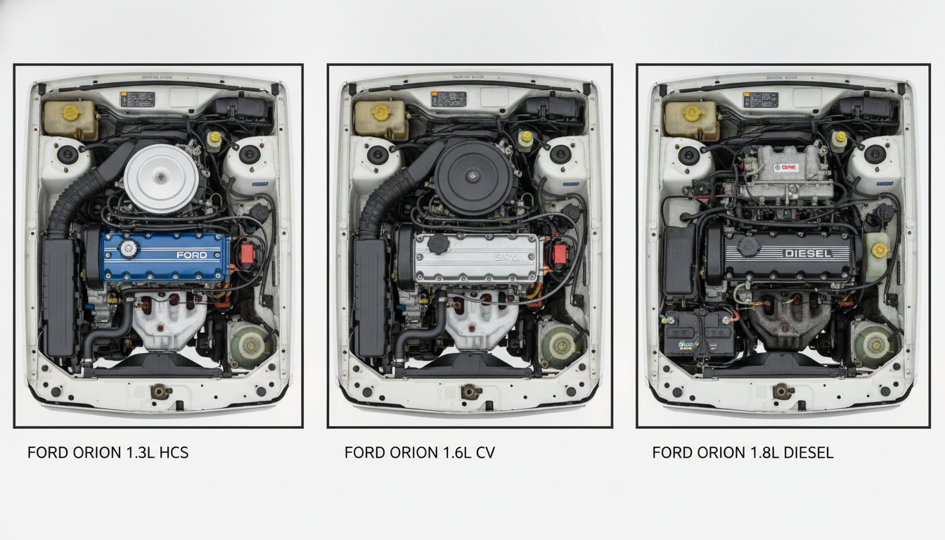 Ford engine bay technical manual comparison.