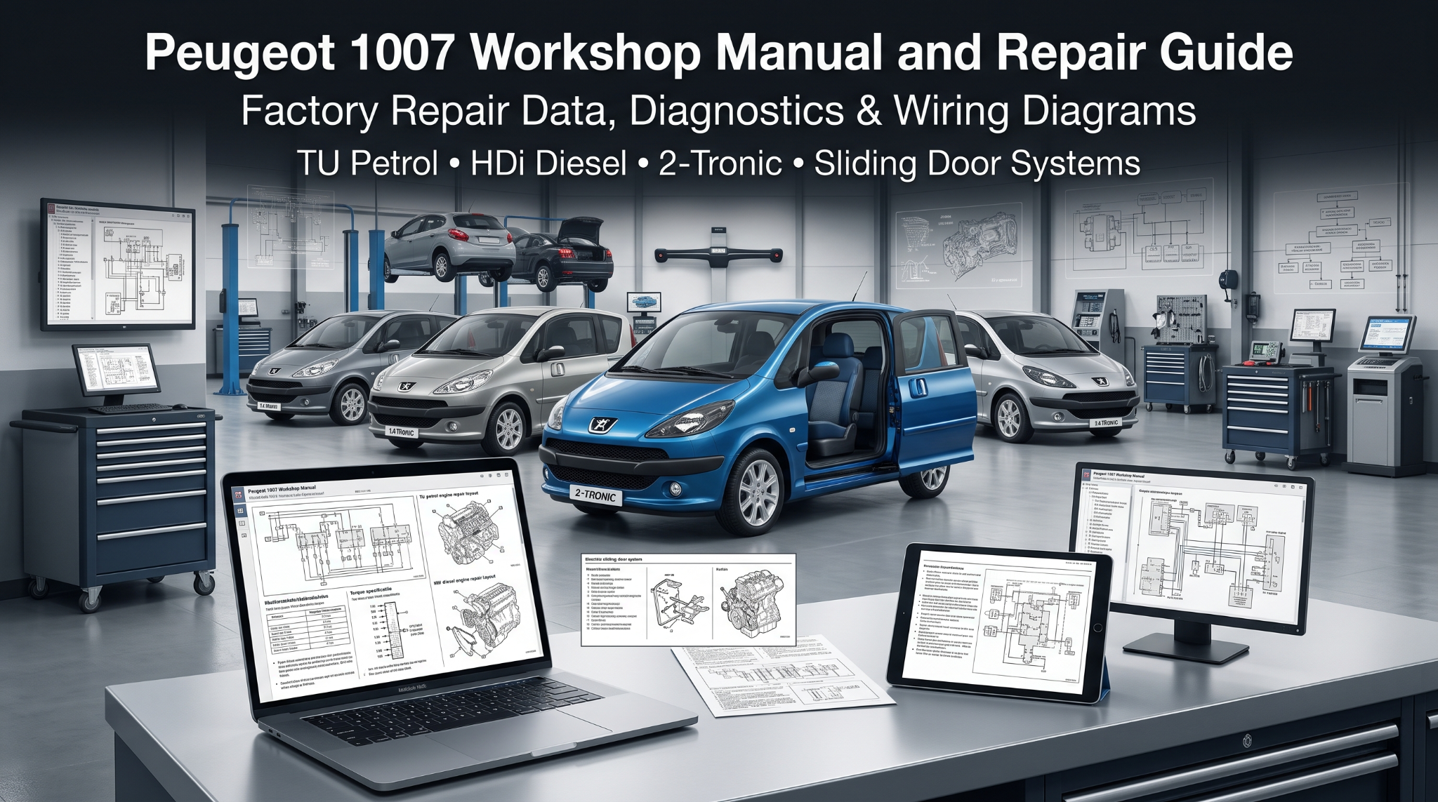 Peugeot 1007 manuals on digital screens
