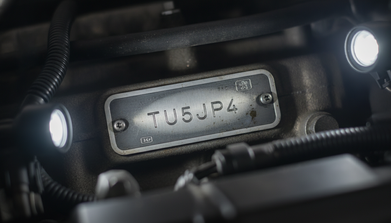 Peugeot 1007 engine code identification plate