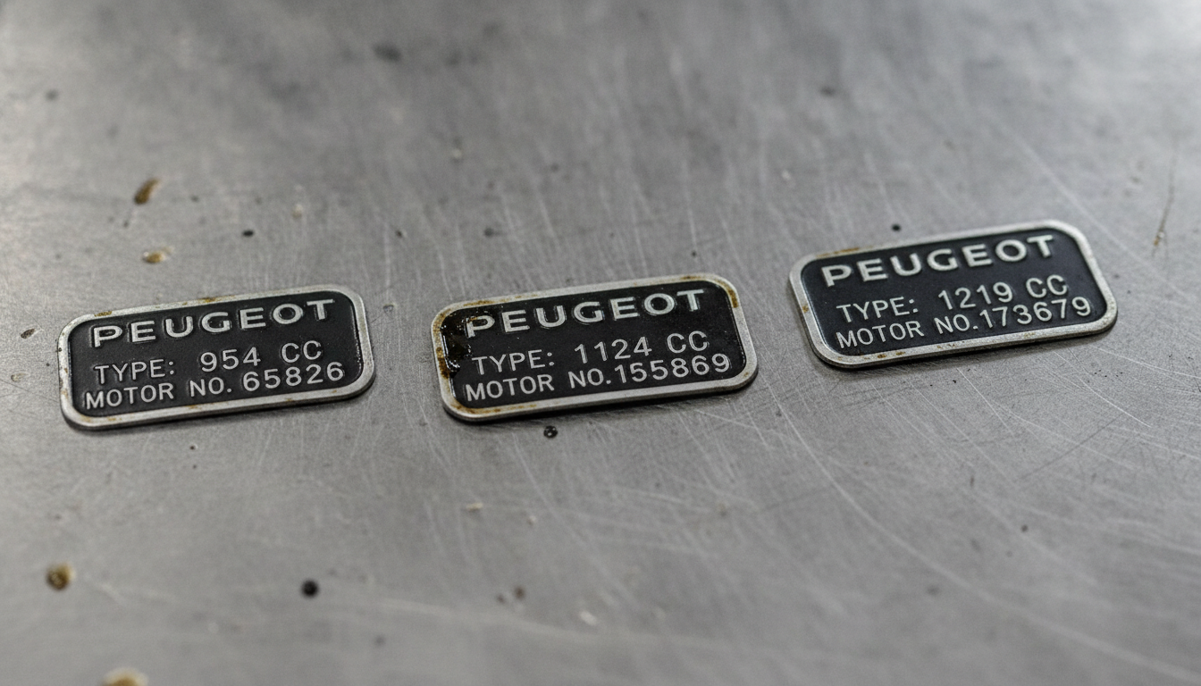 Identifying Peugeot 104 engine size badges