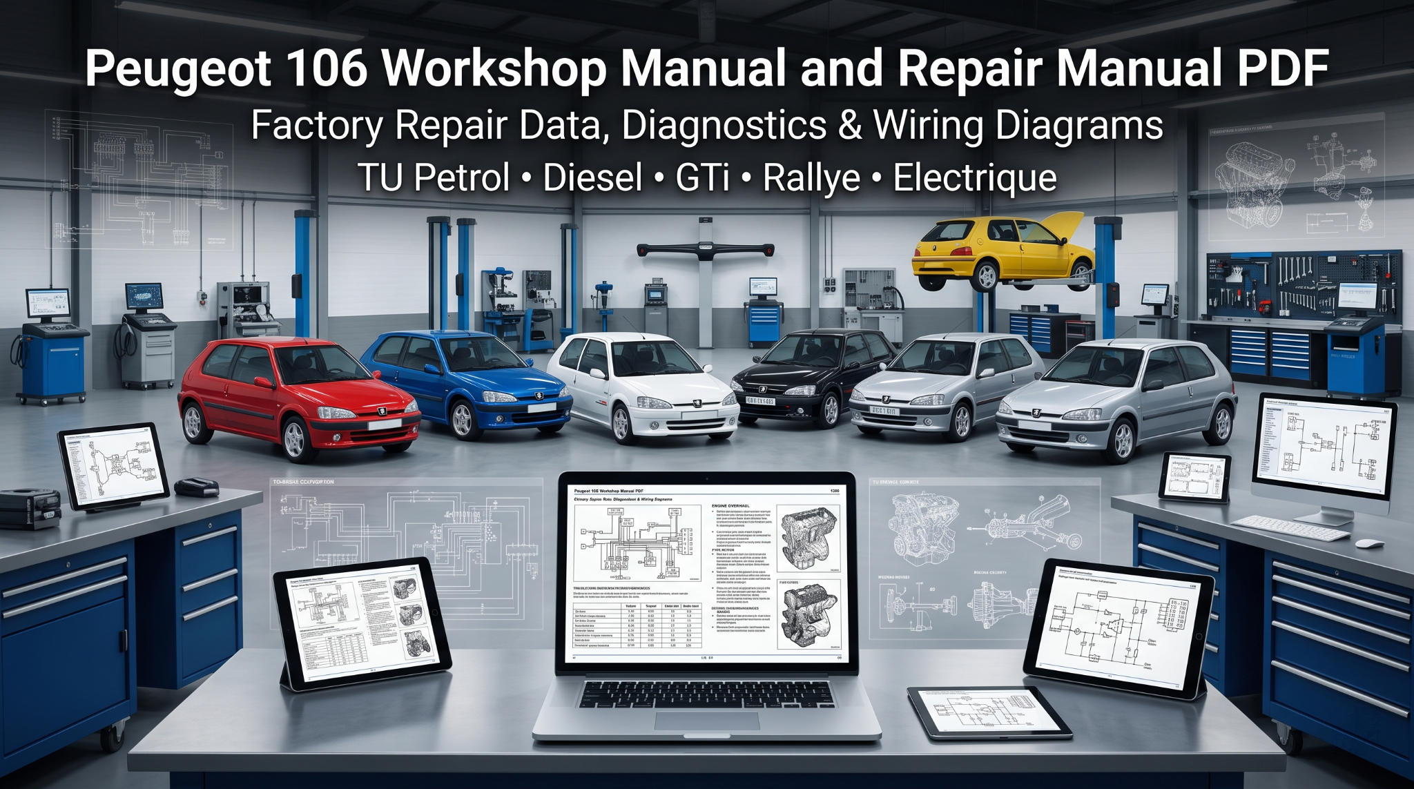 Peugeot 106 manuals on digital screens