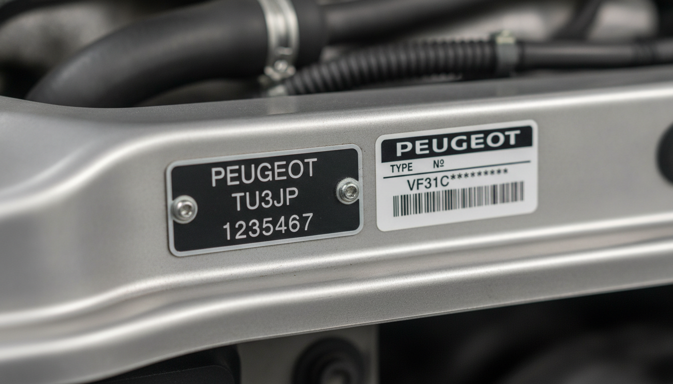 Correct Peugeot 106 engine identification labels