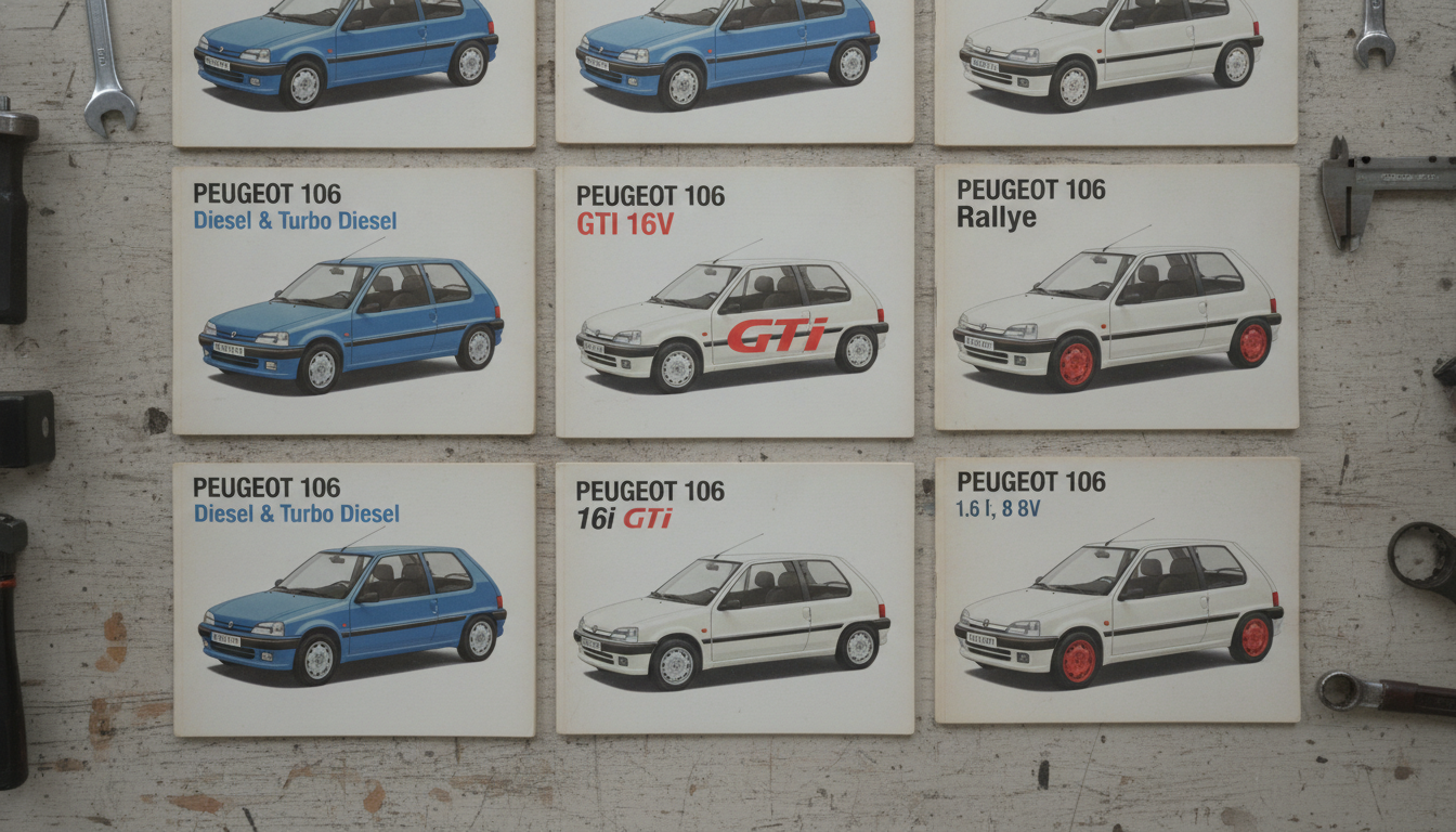 Peugeot 106 repair manual model comparison