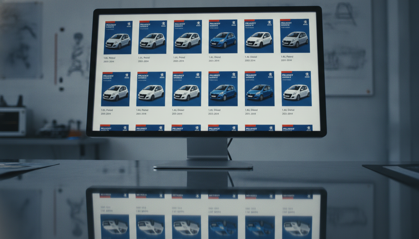 Various Peugeot 107 service manual types