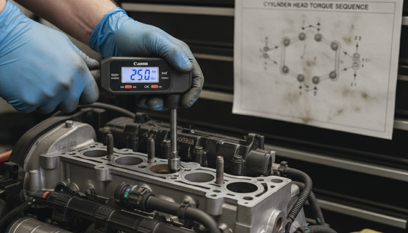 Using torque settings from repair manual diagrams